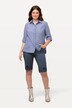 Traditionel jeansbermuda Mandy, Used Look, broderi