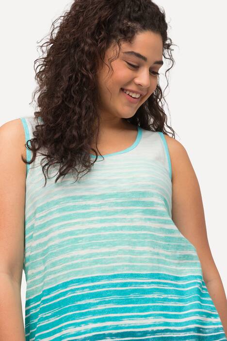 Tie-Dye Style Striped Color Gradient Tank Top