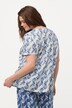 Maglia del pigiama in cotone biologico con colombi, scollo a V e mezze maniche