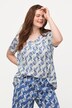 Maglia del pigiama in cotone biologico con colombi, scollo a V e mezze maniche