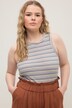 Tank Top, Slim Fit, Ringel, Rippjersey, Ringerrücken