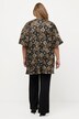 Veste kimono à manches courtes. Coupe oversized. Paillettes métallisées.