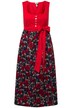 Dirndl, květy, vázací pásek, hranatý výstřih, bez rukávů