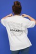 T-Shirt, oversized, Rücken Print