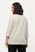 Knot Front 3/4 Sleeve V-Neck Tee