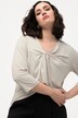 Knot Front 3/4 Sleeve V-Neck Tee