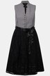 Dirndl, vzor kohoutích stop, výstřih do V, bez rukávů