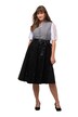 Dirndl, vzor kohoutích stop, výstřih do V, bez rukávů