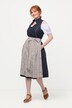 Costume traditionnel tyrolien sans manches, col en forme de cœur et boutons fantaisie