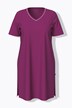 Lot de 2 chemises de nuit, décolleté rond/en V et manches courtes