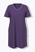 Lot de 2 chemises de nuit, décolleté rond/en V et manches courtes