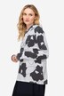 Hoodie, Blätter Print, Netz-Kapuze, Langarm