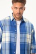 STHUGE ternet flannelsskjorte, langærmet, moderne pasform, kentkrave, op til 8 XL