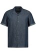 STHUGE džínová košile, krátké rukávy, Cuba střih, Cuba límeček, do 8XL