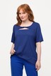 T-skjorte, drapering, cutout, V-hals, halve ermer