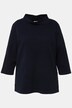 Camiseta sport, estructura, cuello alto, manga 3/4, algodón orgánico