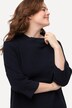 Camiseta sport, estructura, cuello alto, manga 3/4, algodón orgánico