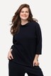 Camiseta sport, estructura, cuello alto, manga 3/4, algodón orgánico