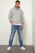 STHUGE hoodie, OEKO-TEX, melange sweat, chest print, up to 8 XL