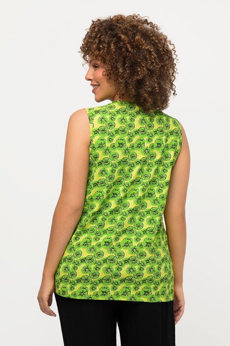 Kiwi Print Relaxed Fit V-Neck Tank Top