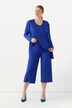 Jupe-culotte en maille fluide. Longueur mollet, jambe large. Taille élastique