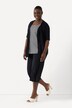 Jupe-culotte en maille fluide. Longueur mollet, jambe large. Taille élastique