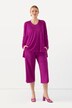 Jupe-culotte en maille fluide. Longueur mollet, jambe large. Taille élastique