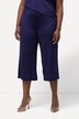 Jupe-culotte en maille fluide. Longueur mollet, jambe large. Taille élastique