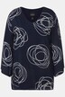 Overhemdblouse, dubbelgelaagd, scribbles, V-halslijn, lange mouwen