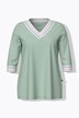 Pyjama, Streifendetails, V-Ausschnitt, 3/4-Arm