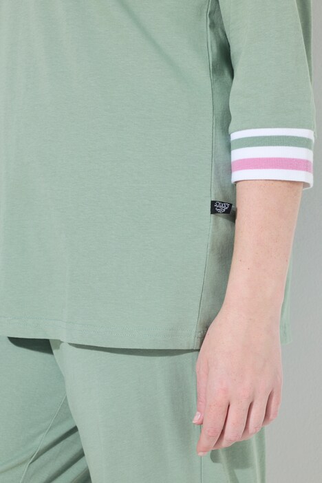 Pyjama, streepdetails, v-hals, 3/4-mouwen