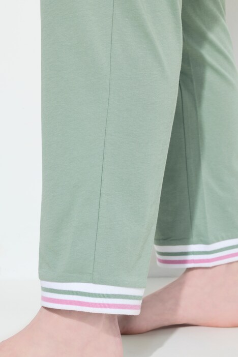 Pyjama, streepdetails, v-hals, 3/4-mouwen