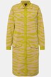 Longline Zebra Print Long Sleeve Collared Cardigan