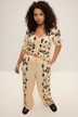 blouse, straight shape, stiksels, rimpelbandje onder de V-hals, lange mouwen