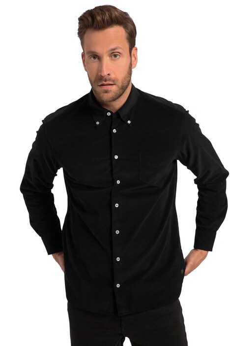 Manšestrová košile, dlouhé rukávy, límeček s knoflíky, Modern střih, do 8XL