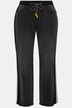 Boyfriend jeans, zijstrepen, rafelzoom, elastische tailleband