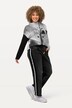 Boyfriend jeans, zijstrepen, rafelzoom, elastische tailleband