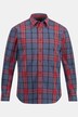 Chemise à carreaux à manches longues, coupe Modern Fit et col Kent - jusqu'au 8 XL