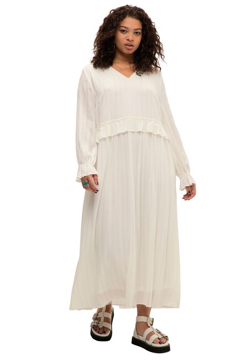 Shimmer Detail Long Sleeve Bohemian Maxi Dress