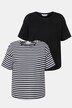Lot de 2 t-shirts oversize à col rond et manches courtes