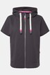 Kapuzen-Weste, oversized, Zipper, Zipptaschen