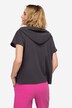 Kapuzen-Weste, oversized, Zipper, Zipptaschen