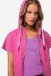 Kapuzen-Weste, oversized, Zipper, Zipptaschen
