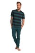 Pyžamo, domácí oblečení, OEKO-TEX, dvojdílné, tričko s proužky, dlouhé kalhoty