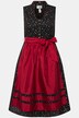 Abito tradizionale Dirndl con taglio smanicato, fiori, bottoni decorativi e scollo a V