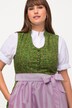 Abito tradizionale Dirndl con taglio smanicato, fiori, bottoni decorativi e scollo a V