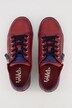 Sneakers in nappa con zip e larghezza G