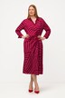 Robe maxi à col chemise et manches longues, mélange de rayures, en Lyocell mélangé