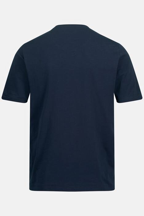 Tričko, krátké rukávy, žíhaný žerzej, potisk, kulatý výstřih, do 8XL