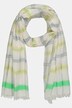 Foulard. Rayures. Détails scintillants. Petites franges.